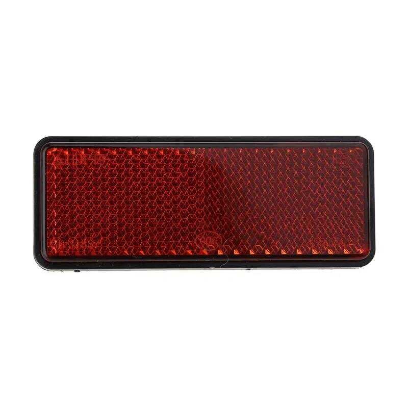Bike Scooter Motorcycle Quad Red Rectangle Reflective Plate Warning ...