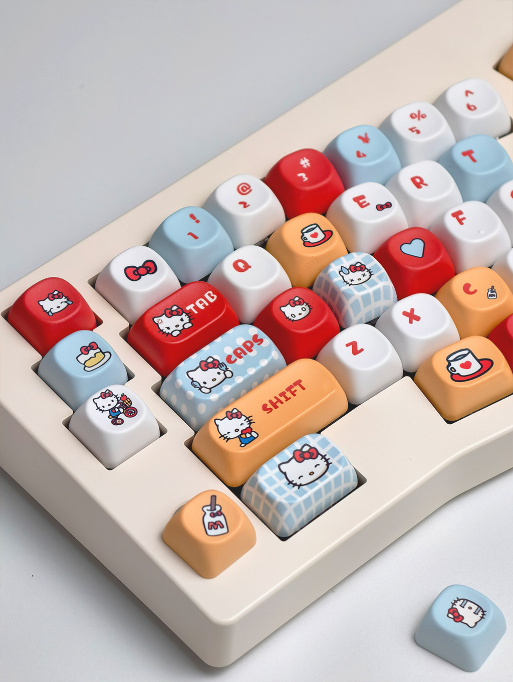 Hello Kitty Keycaps MOA Profile 130 Keys PBT Dye Sublimation Aula F75 ...