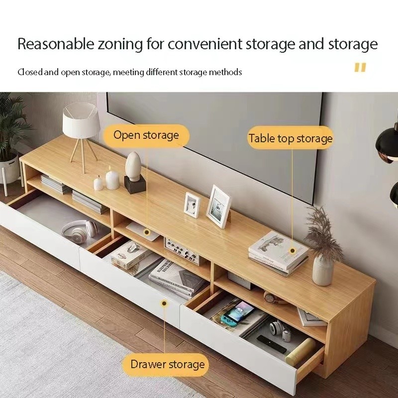 Greenest TV cabinet furniture TV rack stand Wood Console Modern Nordic ...