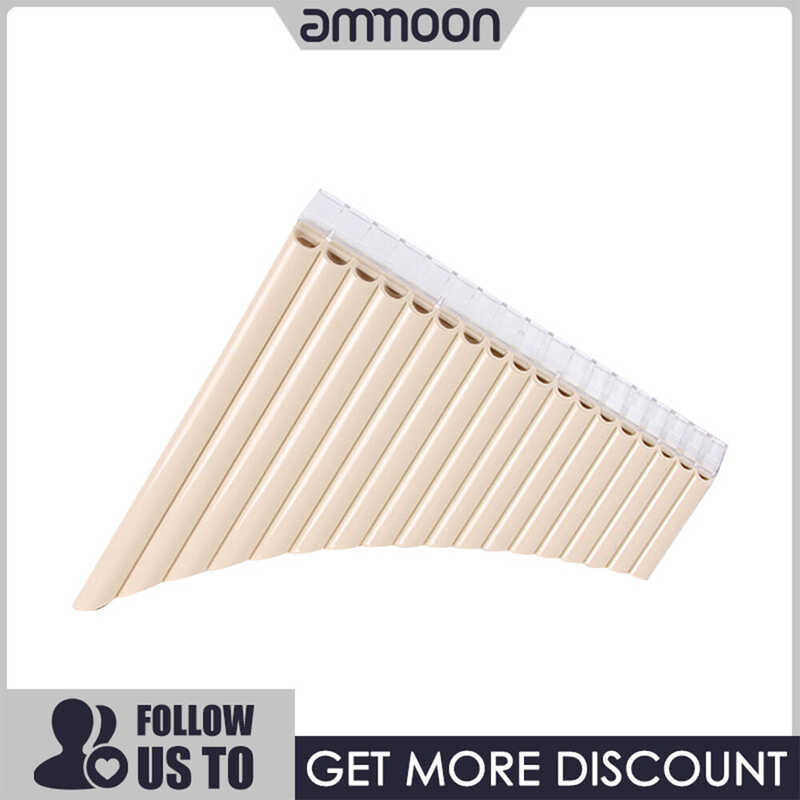 [ammoon]18 Flute C Key Panpipes Pan Pipes Mouthpiece Wind Instrument