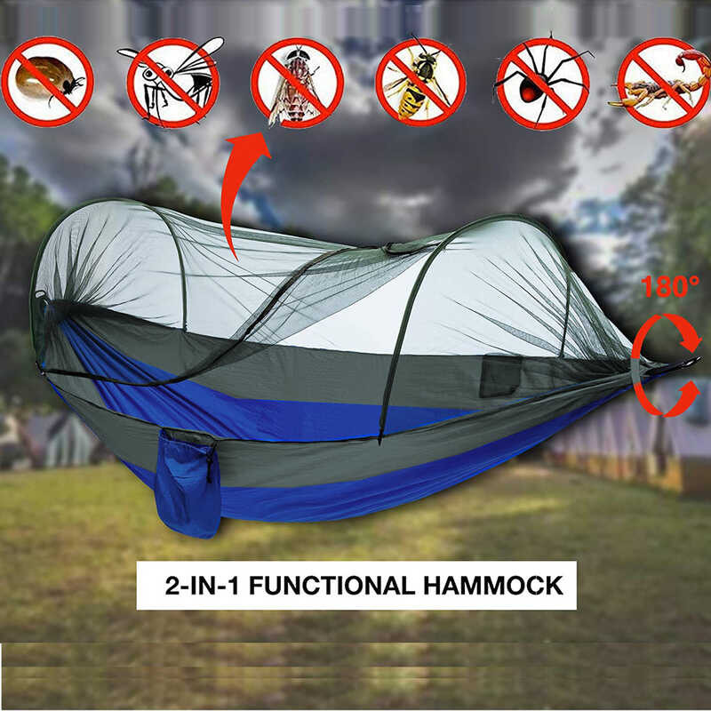 ☯ Double Camping Moquito Netting Pop-Up Portable Ultralight Nylon ...