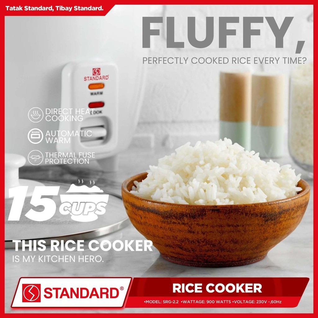 Standard Automatic Rice Cooker SRG2.2L 900W | Shopee Philippines
