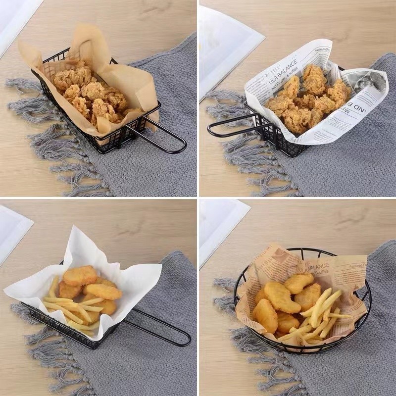 American Fries Basket French Fries Holder Sizzling Basket Food Tray ...