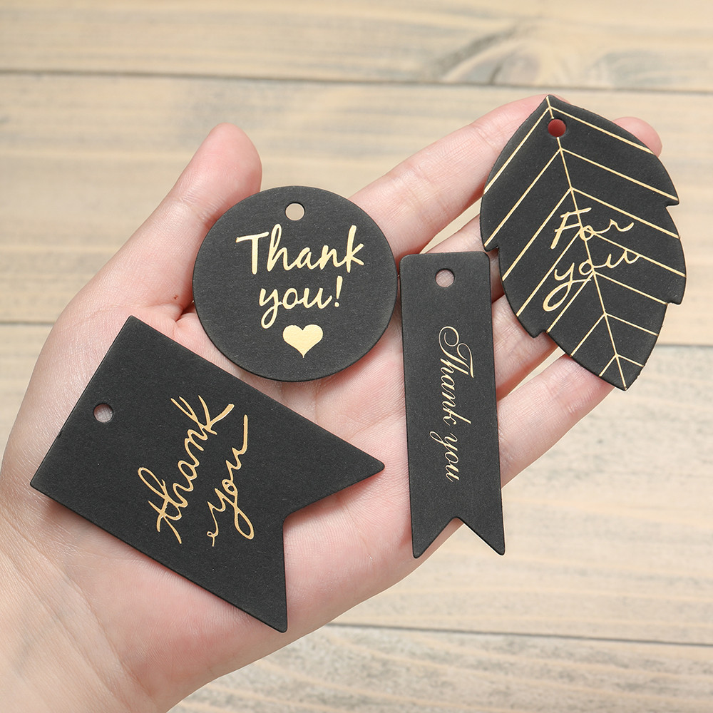 St. kunkka 50Pcs Packaging Labels Gilding Handmade Tags Multi-Shape ...