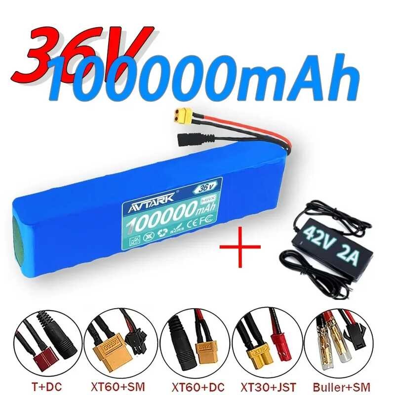 Batterie 36V 30Ah pour vélo électrique Batterie au Lithium 10S3P Ebike avec Chargeur Batterie au Lithium Batterie de Scooter 36V pour Moteurs 200W~1000W XT60 T Plug,36V 30Ah