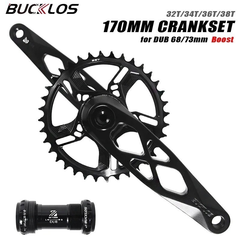 BUCKLOS Bike Crankset MTB Bike Cranks 170MM Arms 29MM Boost BB68