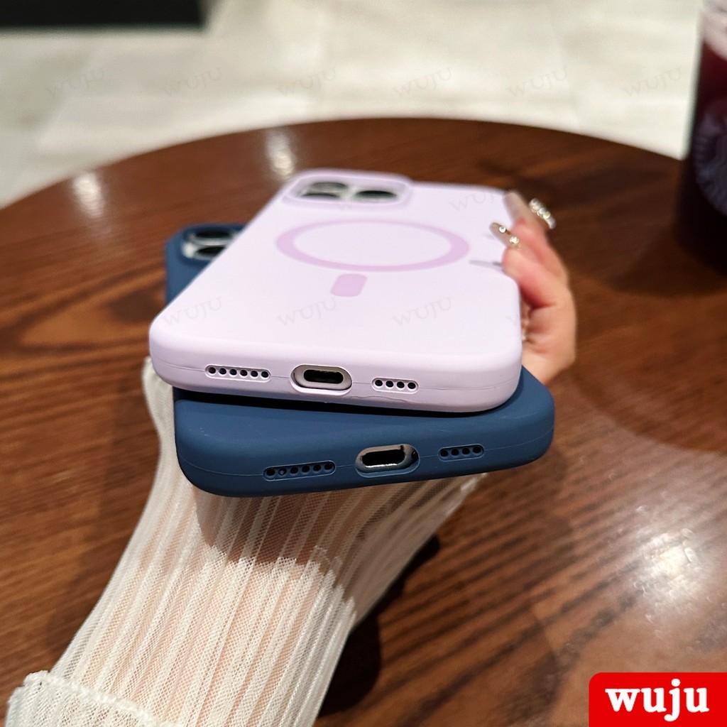 WUJU Liquid Silicone Wireless Charging Case Compatible For