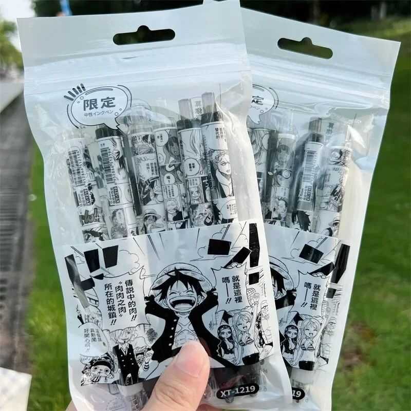 6Pcs Anime ONE PIECE 0.5Mm Luffy Zoro Sanji Nami Usopp Robi Gel Pens ...