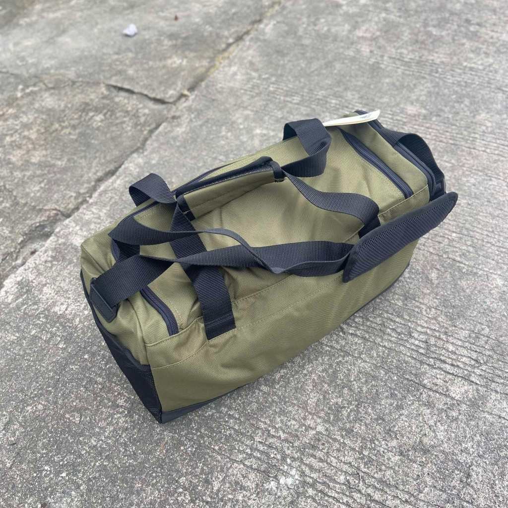 ORIGINAL ADl ESSENTIALS LOGO DUFFEL BAG SMALL OLIVE BLACK WHITE ...