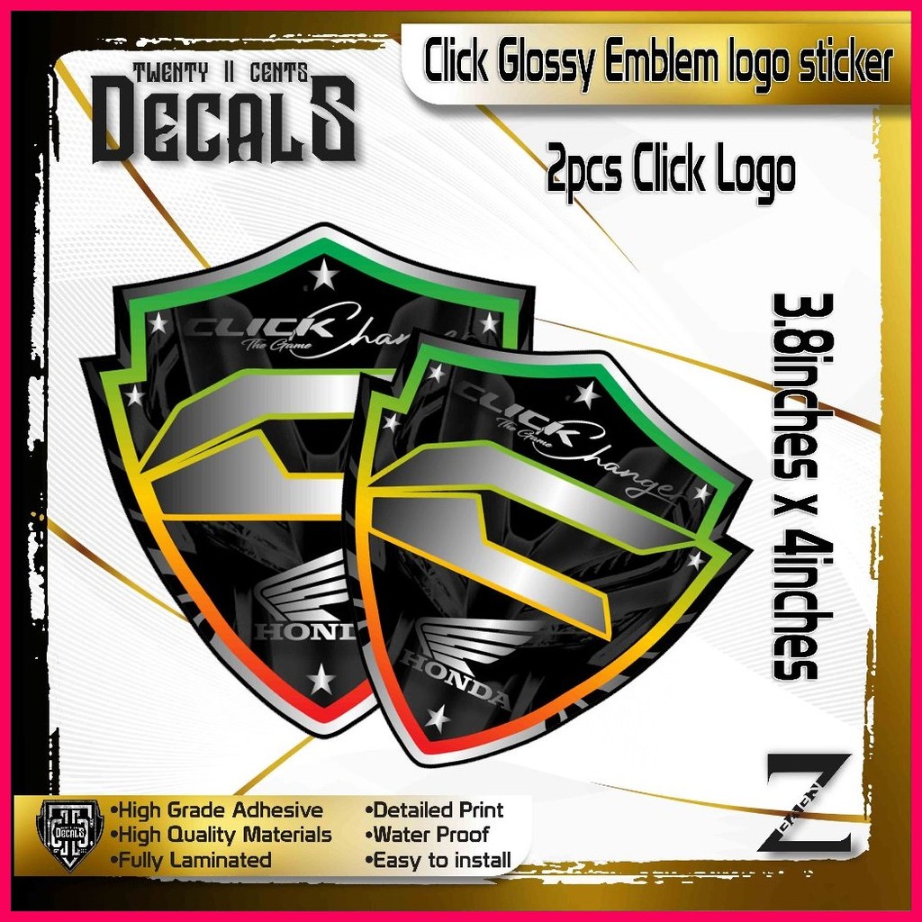 Honda click 125/150 v2 Transparent winker eye High-Quality Decals and ...