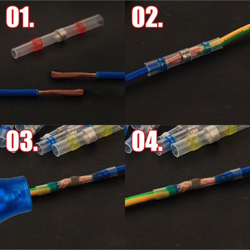 10-40Pcs Waterproof Solder Connectors - Sealing Tube - Electrical Butt ...