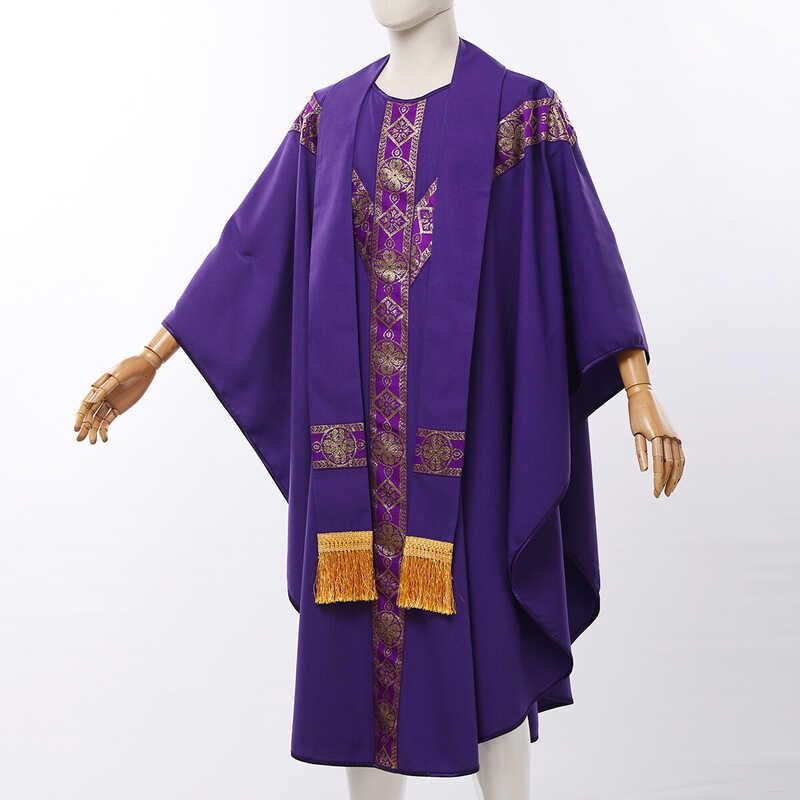 Casula Litúrgica Blessume Purple - Vestimenta Para Missa, Tamanho Único
