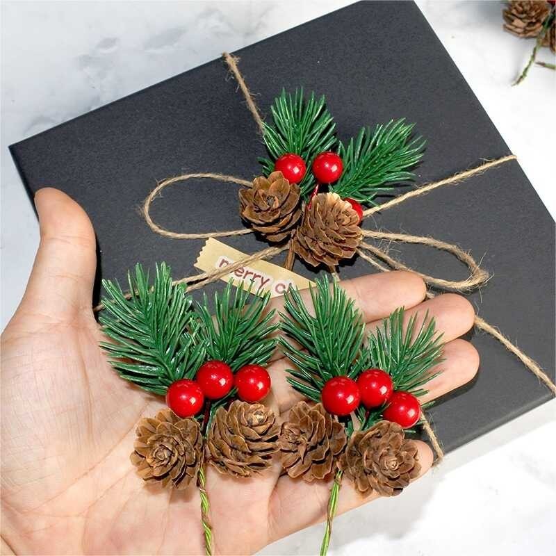 10 Pcs Mini Pine Branches For Christmas Decorations | Shopee Philippines