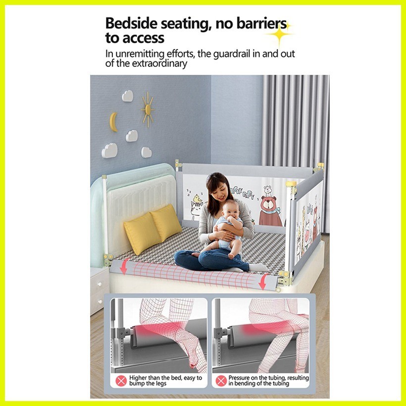 Adjustable Baby Fence Safety Bed Fence Children Vertical Lift Bed Rail