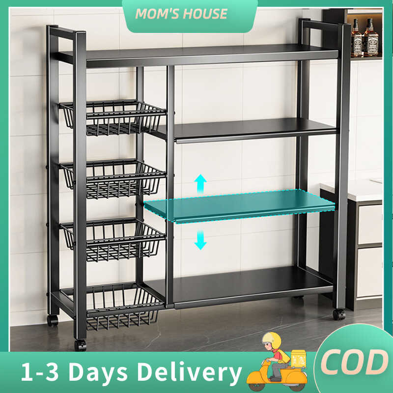 Steel Stainless Storage Cabinet Vegetables 4 Layers Kitchen Rac Shelf ...