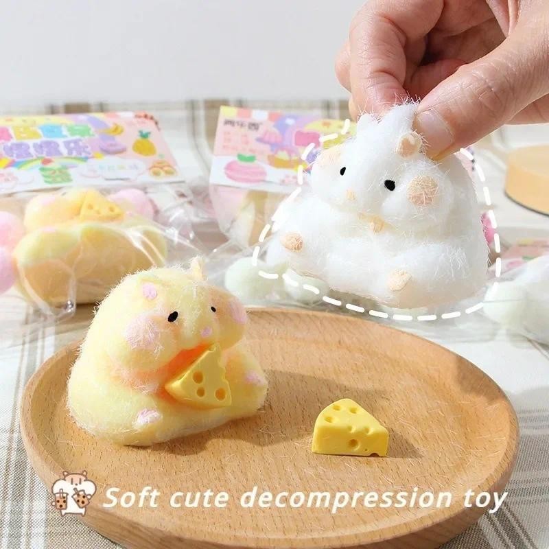 Squishy Hamster Toys Cute Kawaii Fatty Milky Soft Hamster Flocking Plush Dolls Squeeze Stress Relief Toys Shopee Philippines