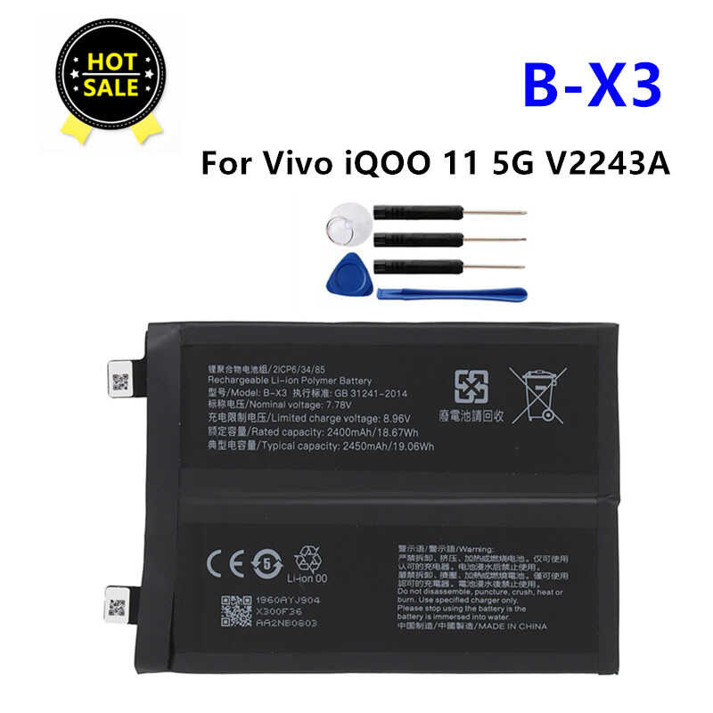 B-X3 Original Replacement Battery For Vivo iQOO 11 5G V2243A Mobile ...