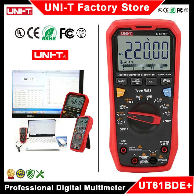 UT61B+ UT61D+ UNI-T UT61E+ VS UT161E Plus Multimeter Digital Electrical ...