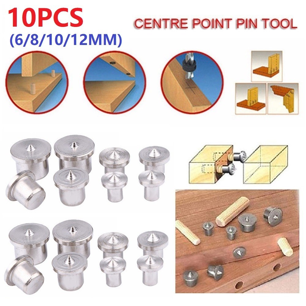 DEAL 10Pcs Dowel Centre Point 6/8/10/12mm Wood Timber Marker Hole