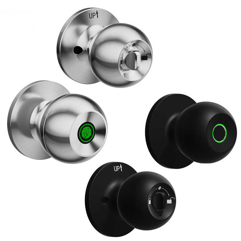 Smart Lock Fingerprint Door Knob Rechargeable Keyless Entry Door Lock