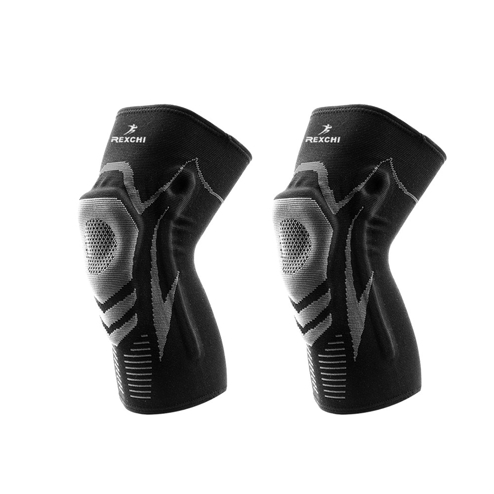 Sports Compression Knee Support Brace with Patella Gel Pads & Side