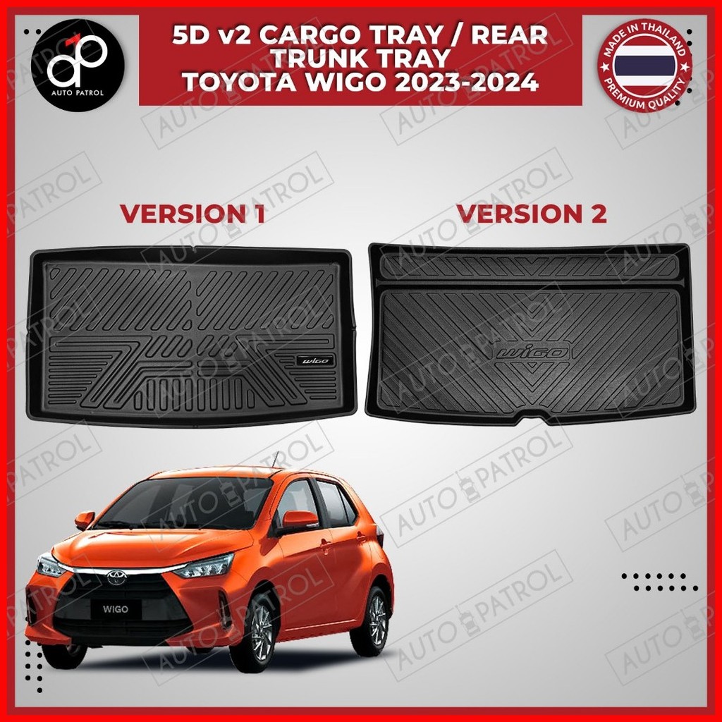 ¤ ☃ TOYOTA WIGO 20232024 v1/v2 Rear Trunk Tray / Cargo Tray (Made in