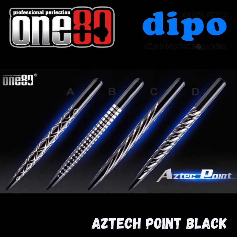 ONE80 Darts Point - Aztech Point Black ( Steel Tips Point replacement ...