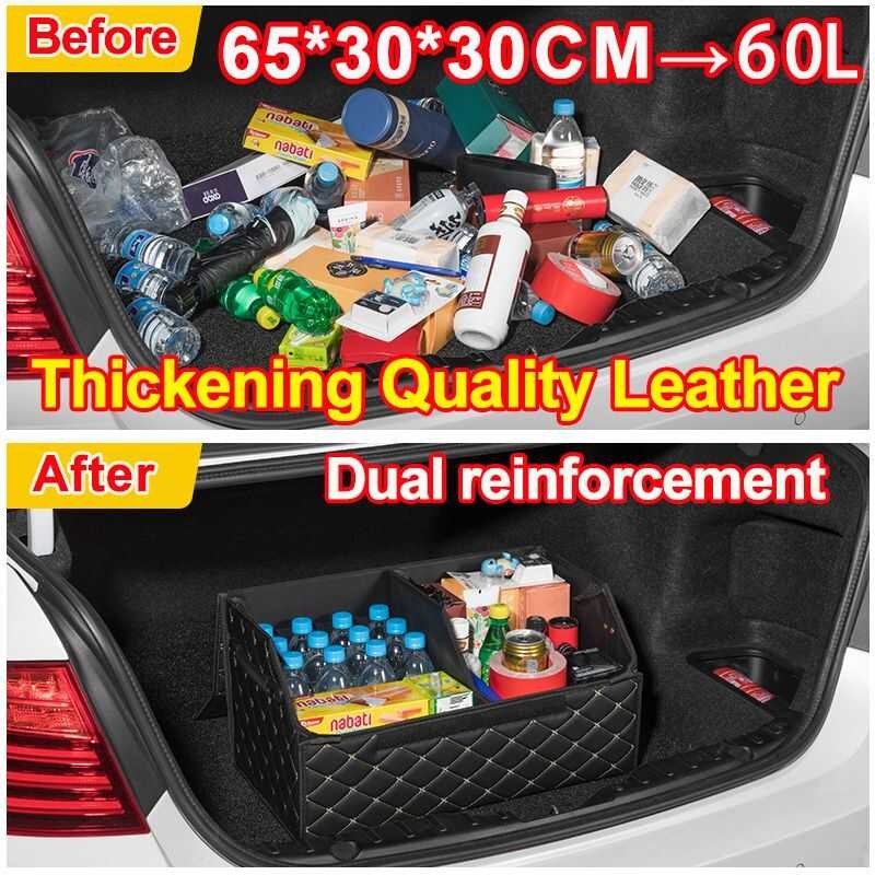 65*30*30→60Lcar Trunk Boot Storage Vehicle Organizer And Shoes Box ...