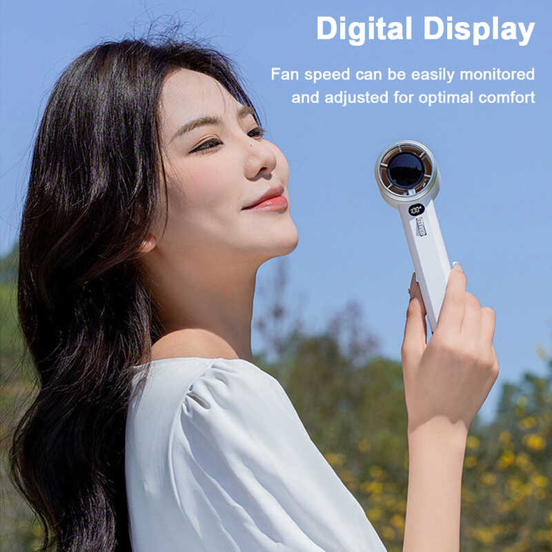 USB Hand Rechargeable 100 Wind Speeds Bladeless Handheld 3000Mah ...
