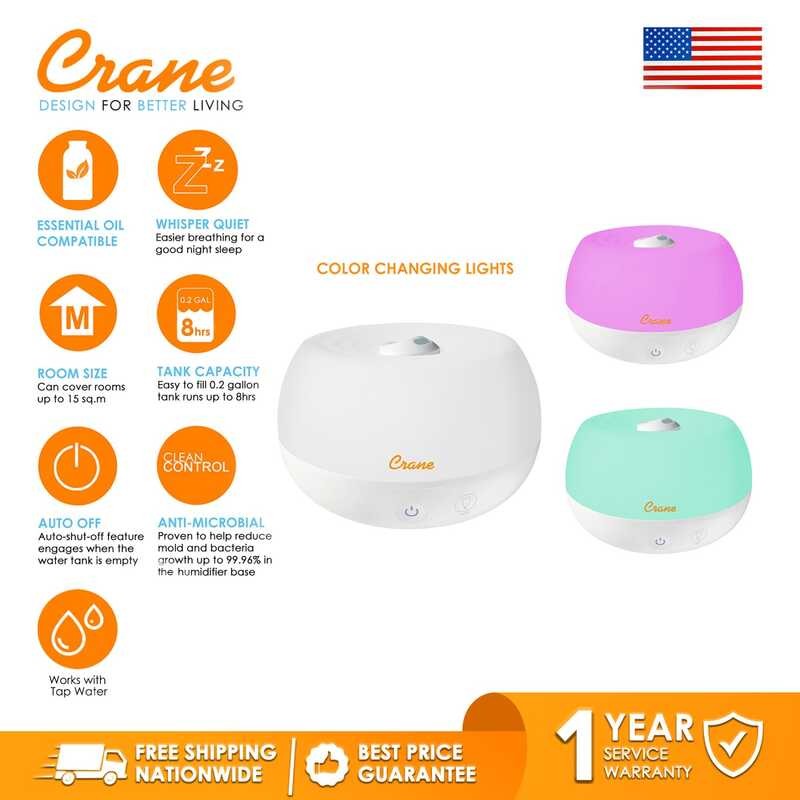 % 2-In-1 Personal Crane Cool Mist Humidifier Gamit Ang Diffuser Para Sa ...