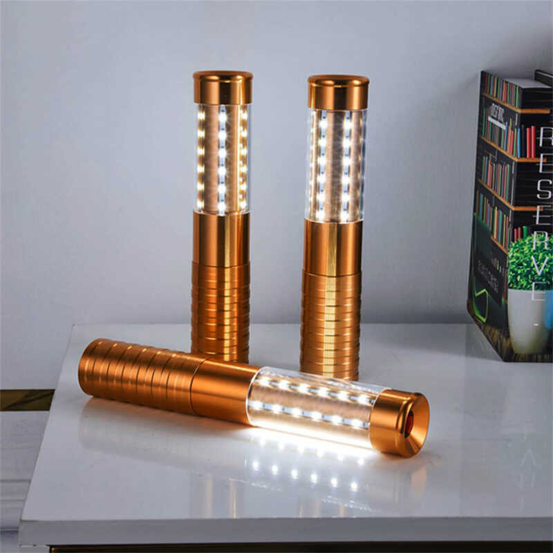 Gold LED Rechargebled Strobe Champagne Bottle Flashing Stick Light