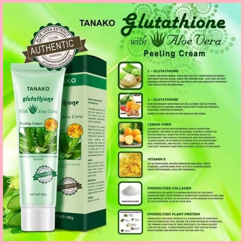 [100%ORIGINAL] TANAKO Glutathione With Aloe Vera Magic Peeling Gel ...