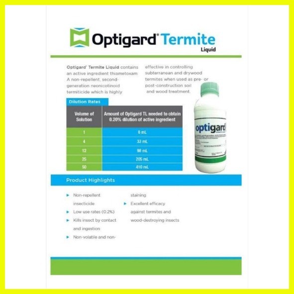Syngenta Optigard Termite Liquid Thiamethoxam Insecticide Soil ...