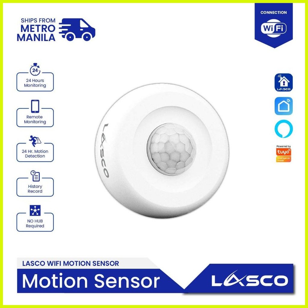 Lasco Smart Wi Fi Motion Sensor Pir Motion Detector Notifies And