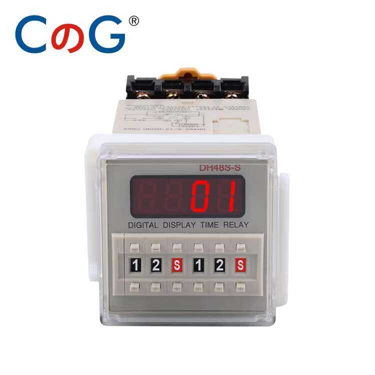 CG Dh48s-S Programmable Double Time Delay Relay Repeat Cycle SPDT ...