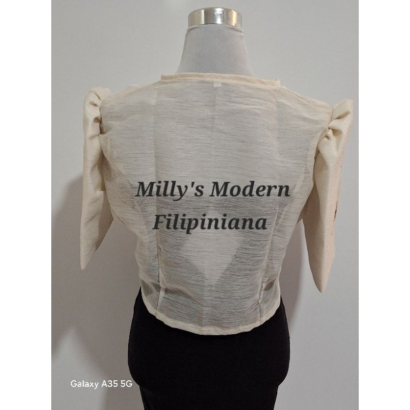 'Aiza' Children's Filipiniana Bolero (Cream), Jusilyn main image 0