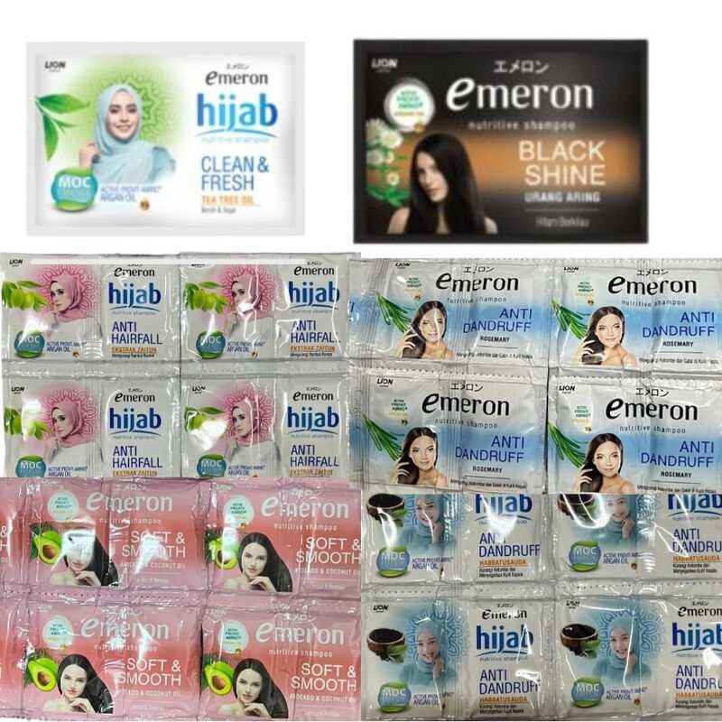 (Borong) EMERON SHAMPOO SACHET (1 RENTENG CONTAINS 12Pcs*12Ml) | Shopee ...