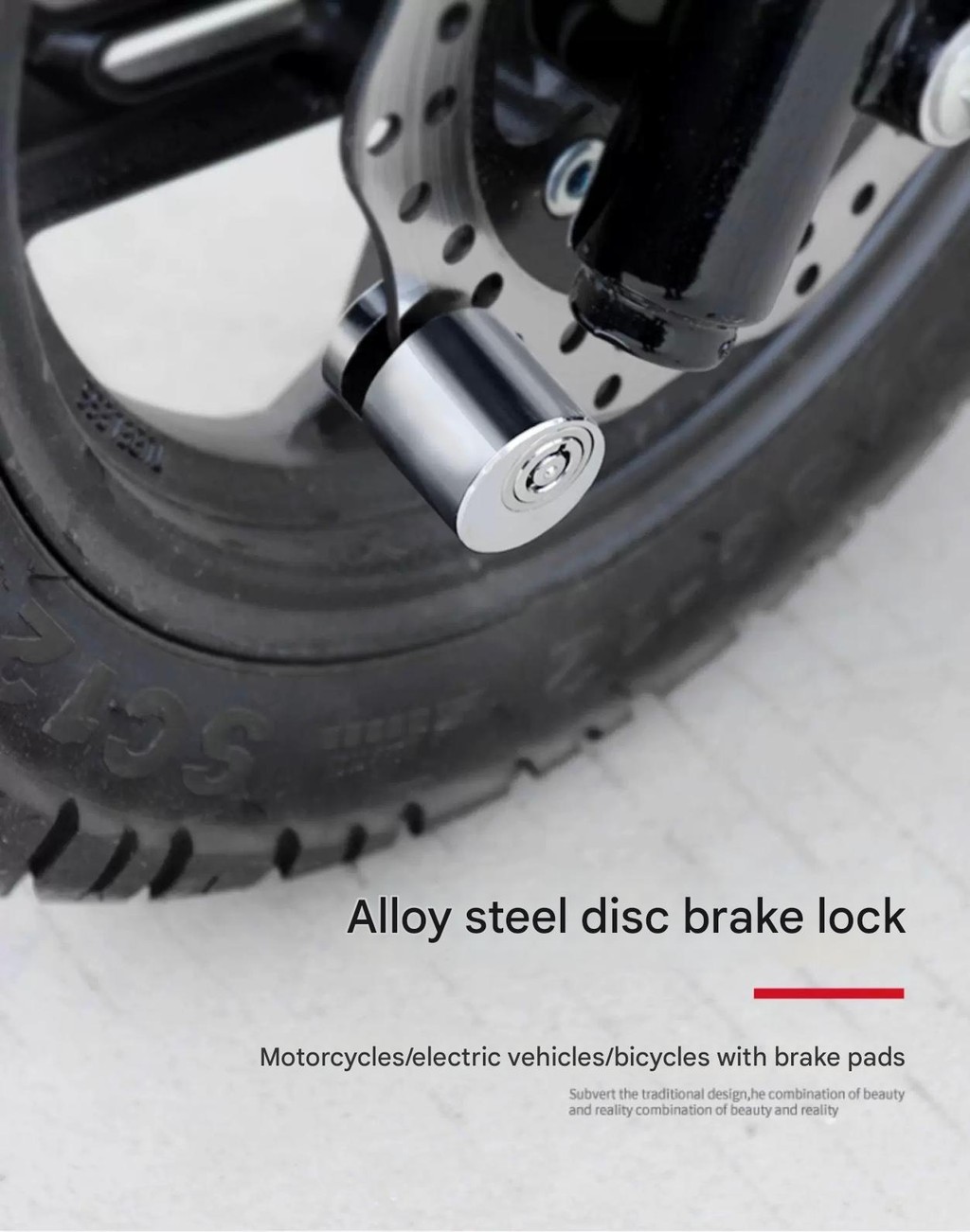 Universal motorcycle disc lock - Heavy duty anti-theft aluminum alloy ...