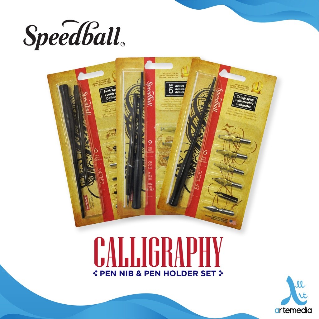 Speedball Calligraphy Nib and Pen Holder Dip Pen Set | Shopee Philippines