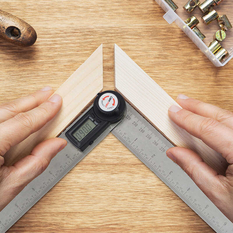 LY Gemred Electronic Digital Angle Ruler Right Angle Ruler Industrial ...