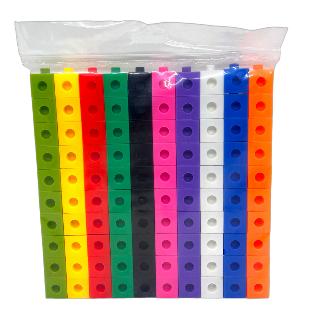 100pcs Mathematics Linking Cubes Interlocking Multilink Counting ...