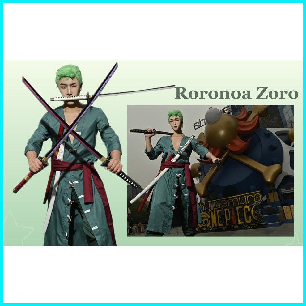 Roronoa Zoro Cosplay Costume Outfits One Piece Kimono Robe Carnival ...