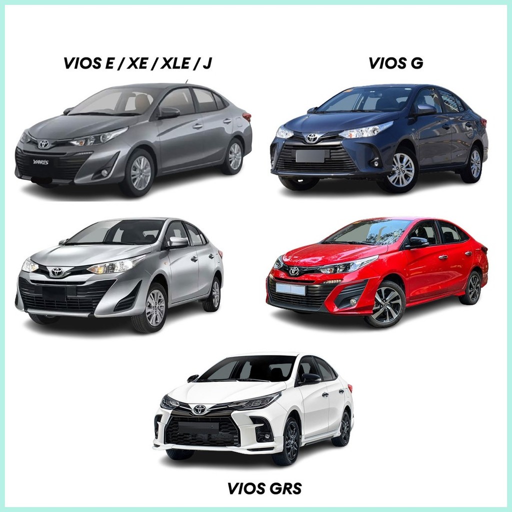 Toyota Vios 2019 to 2025 INJECTION TYPE Window Door Rain Visor Gray ...