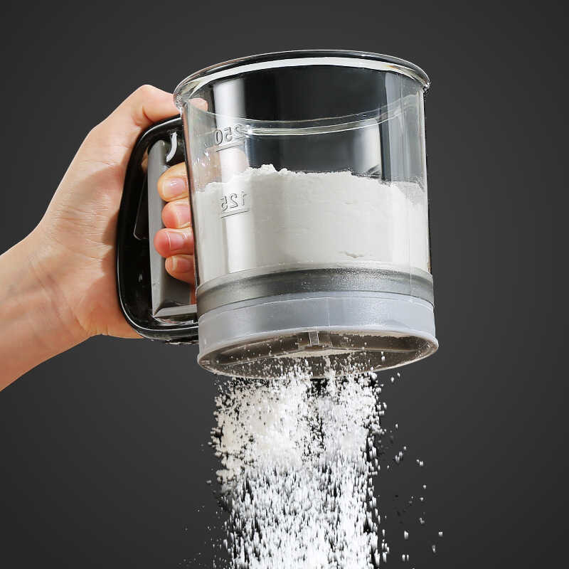 Handheld Semi-Automatic Flour Sifter Baking Powder Sifter Sifting Tool ...