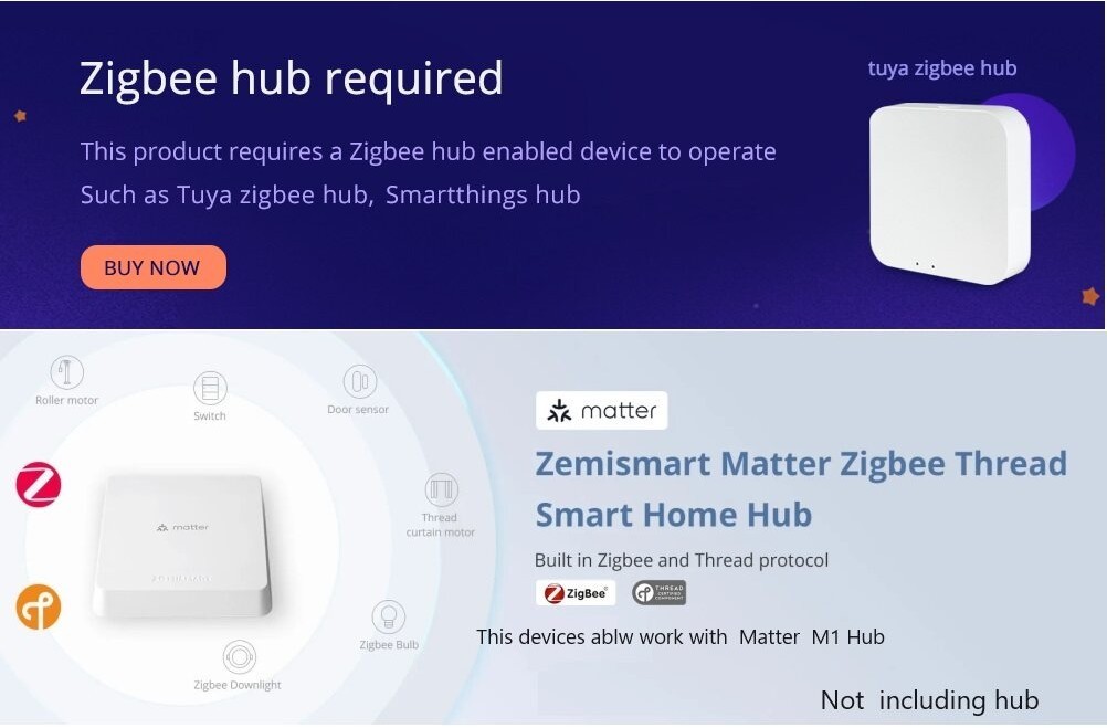 zemismart Wireless Smart Button,4gang Button Zigbee Switch for Home ...