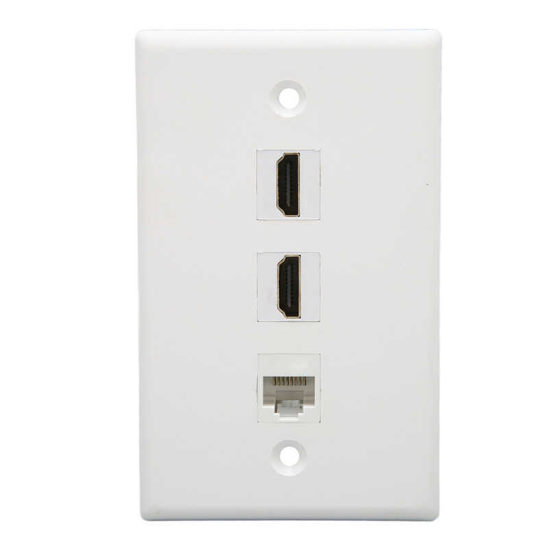 1 Port Cat6 Keystone Plate, ABS HD Multimedia Interface Ethernet Wall ...