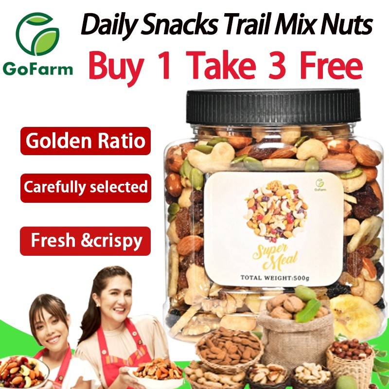 Buy 1 Take 3)250g /500g Trail Mix Daily mixed nuts Bulk Dry Fruit Snack