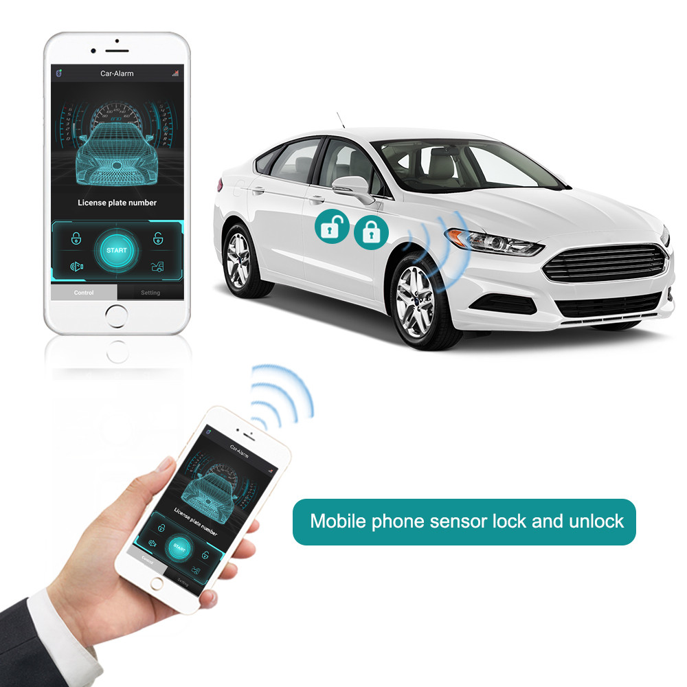 Universal PKE Smart Key Smartphone Remote Car Lock And Unlock Alarm ...
