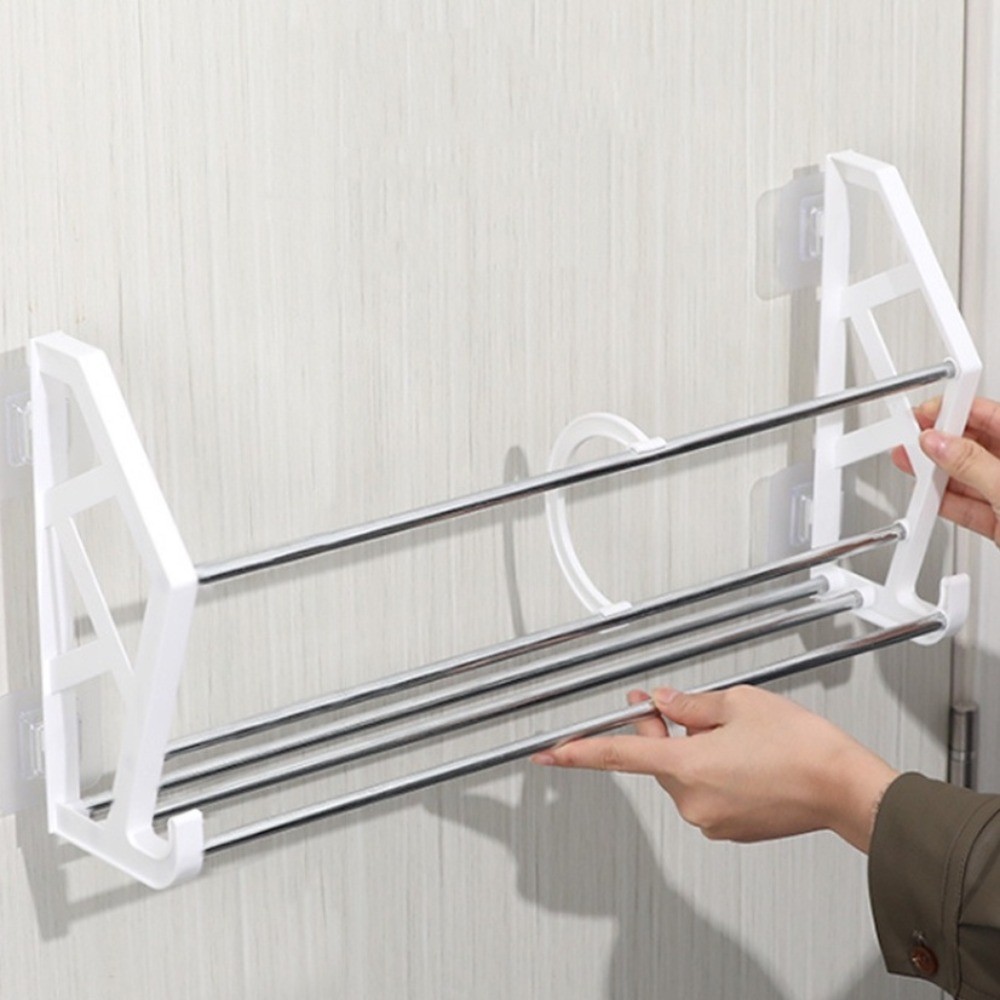 63cm Front Door Slipper Rack Wall Mounted Stainless Steel Shoe Rack ...