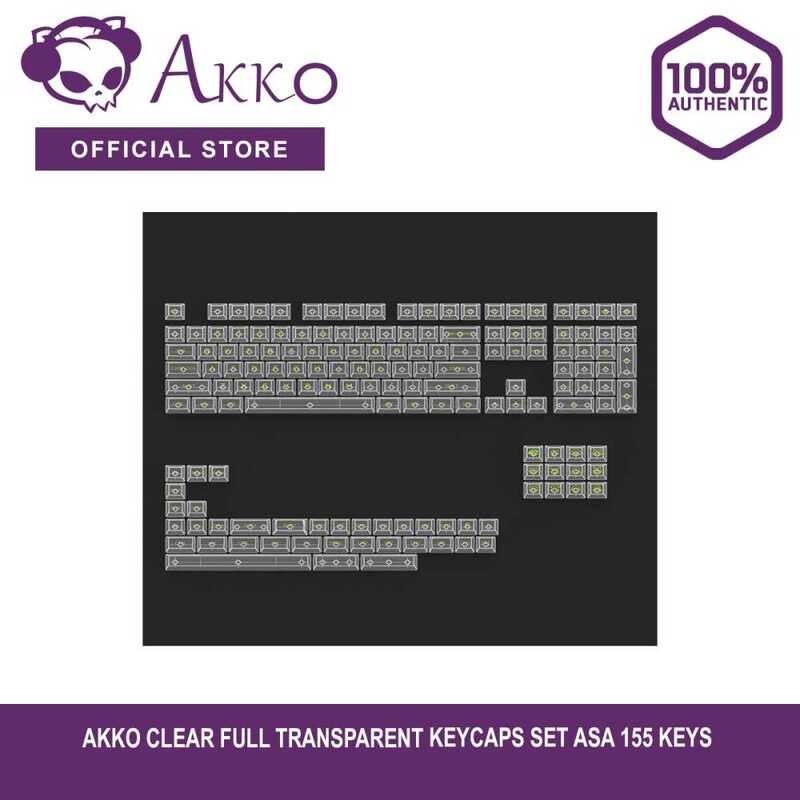 AKKO Clear Full Transparent Keycaps Set ASA 155 Keys | Shopee Philippines